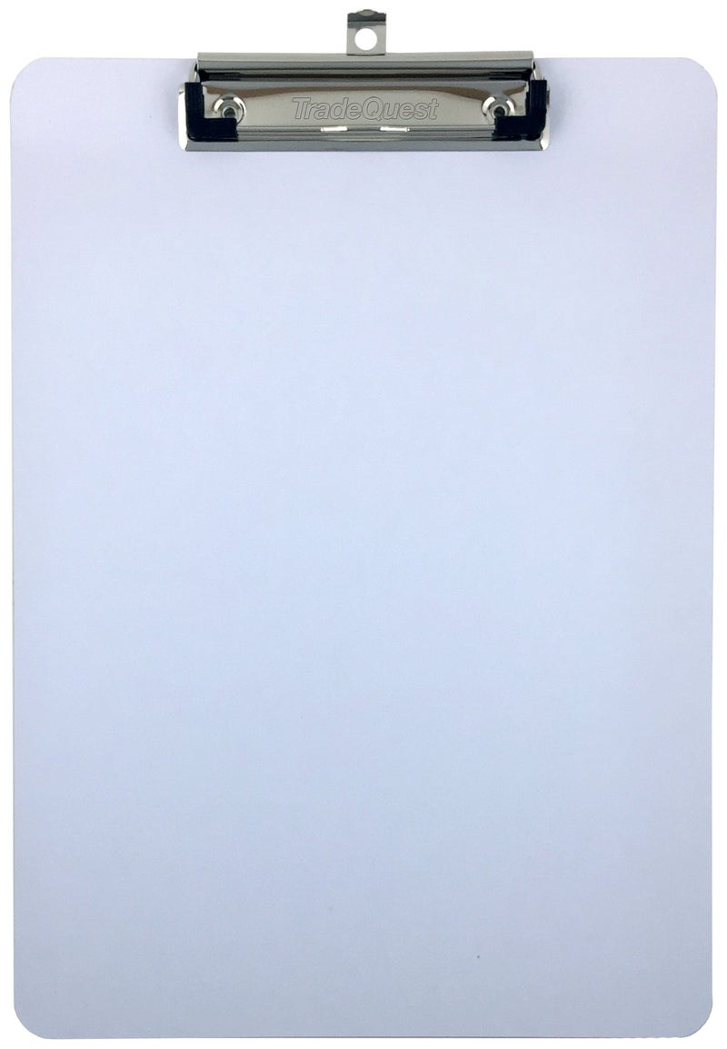 Trade Quest Clipboard Dry Erase Surface 9'' x 12.5'' Letter Size Low Profile Clip Whiteboard (Pack of 6) - Image 2
